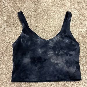 Kamo fitness grey tie dye v neck crop top